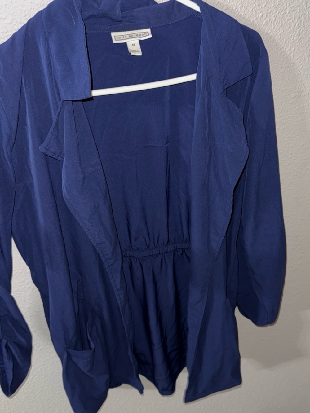 Dana Buchman Deep Blue Open-Front Blazer Jacket